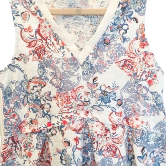 Anthropologie Deletta Summer Floral Peplum Tank Small - Picture 3 of 6